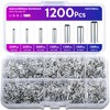 ANVINKU ANVINKU 1200 Stck Aderendhlsen Set, 7 Arten Unisoliert Aderendhlsen