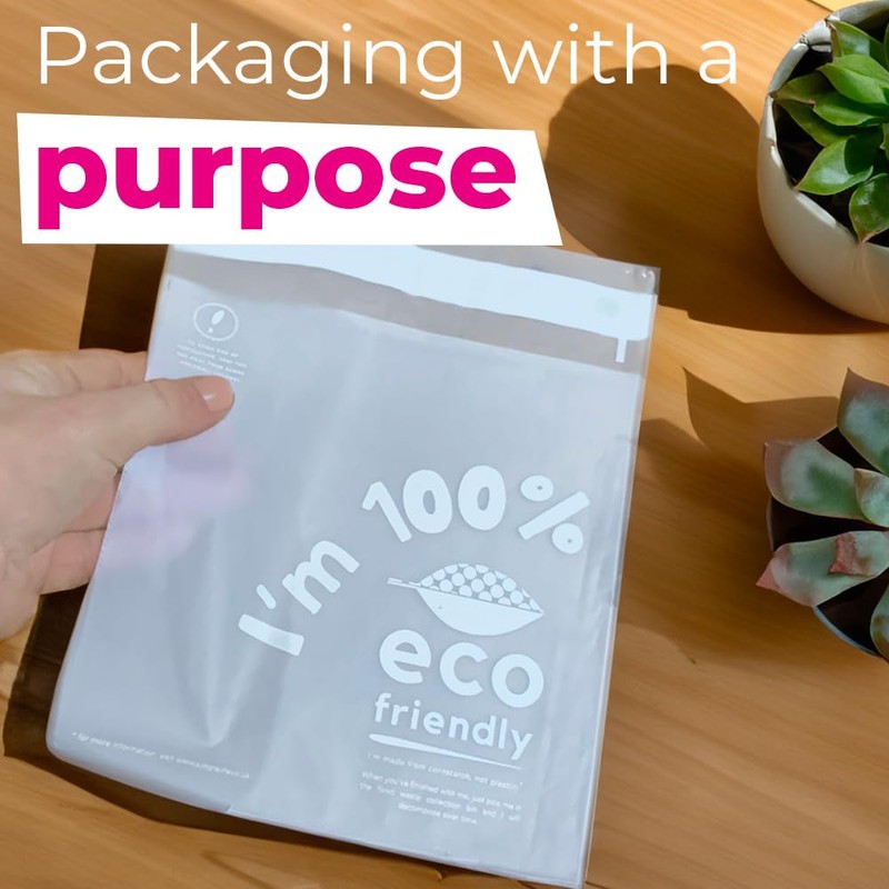 Simplelifeco UK 7 x 7” Compostable Poly Bags for Clothes