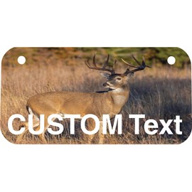 Hardline Products ATV License Plate Kit with Custom Background Wrap for Your ATV/UTV Registration (Ten Point Buck)