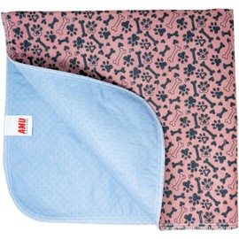 Washable Pee Pads for Dogs Superior Reusable Puppy Pads Pet Training Pads - 100% Waterproof Dog Pee Pad Protects Against Urine Leakage Non-Slip Grip - Paws & Bones Print (24 x 30 (2 Pack))