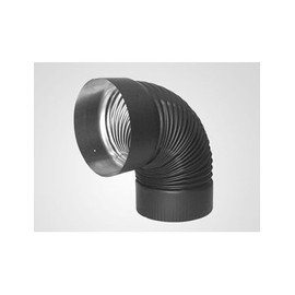 HEAT-FAB 6" x 45 Degree Elbow Black Stovepipe - 22 Gauge
