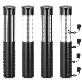 ZSSXOLED 4 PCS LED Strobe Baton Lights Rechargeable LED Bottle Service Light Reusable Handheld Champagne Bottle LED Light for Party Nightclub Bar Wedding Event Festival Outdoor Activity (Black)