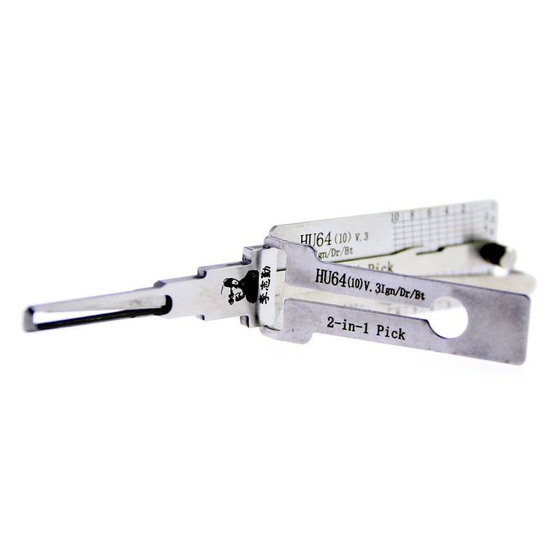 QiDAi 2-in-1 Turbo Decoder Hu64(10) v.3,Pick Car Key HU64,Auto Ignition