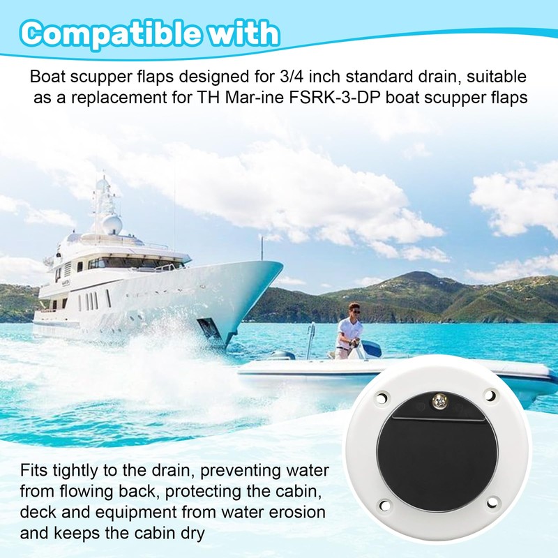 LJB Boat Scupper Flapper Replacement Kit for FSRK-3-DP TH Mar-ine