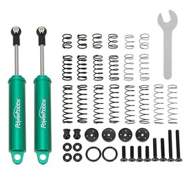 Powerhobby 110mm Promatics Two Stage Internal Spring Shocks (2) Green Fits 1/10 Crawler