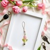 Pink Cute Tulips Flower Bell Pendant Phone Straps Lanyard Pocket