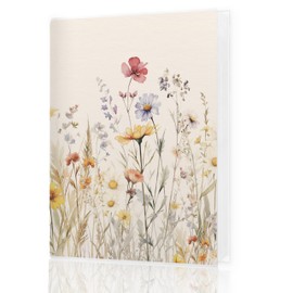 HUKINE Photo Album 4x6, Vintage Boho Flowers Floral Small Photo Album Memory Book Keepsake with 18 Pockets Hold 36 Pictures for Family Baby Graduation Wedding Anniversary Travel Vacation
