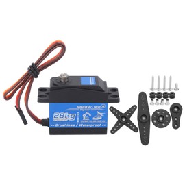 28KG RC Waterproof Brushless Motor Gear Servo Replacement for 1/8 1/10 RC Car Robot