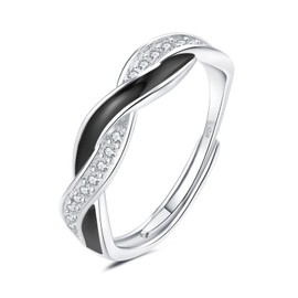 Silver Rings for Women 925 Sterling Silver Plated Thumb Rings Silver Rings for Women 925 Adjustable Rings for Women Simple Rings Women Twist Ring sterling silver womens rings