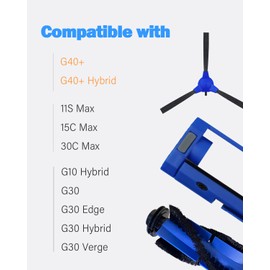 BBT BAMBOOST Brushes and Filters Compatible with Eufy G40+, Eufy G40+ Hybrid, Eufy 35C, Eufy Robovac 11S, Eufy Robovac 25C, Eufy 15C, RoboVac 30, Euyf 30C, Eufy 12, Eufy 11S Plus, Eufy 15T