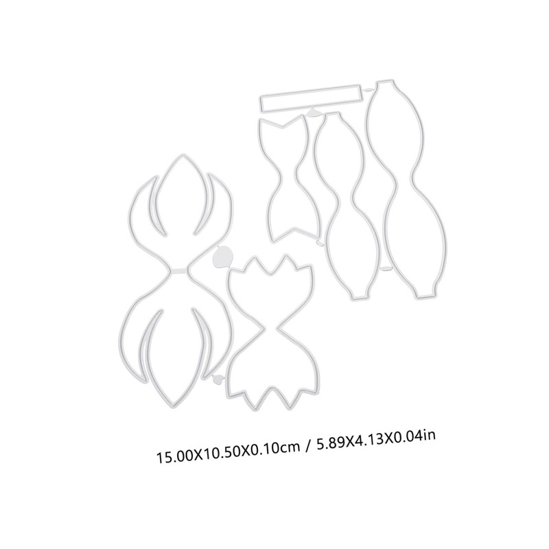 jojofuny 2 Sets Bowtie Metal Cutting Dies DIY Carbon Steel