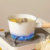 FYUEROPA Enamel Milk Pot, Butter Warmer Non-stick Saucepan, 6 Inch