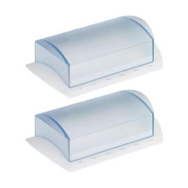 Westmark 2 Table Butter Dishes with Scale, Plastic, White/Translucent, 211622E3