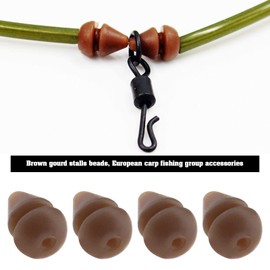 EMSea 50PCS Helicopter Chod Rig Bead Carp Fishing Terminal Tackle Rubber Rigs Grommet for Chod Helicopter Rig Safety System Fishing Accessories