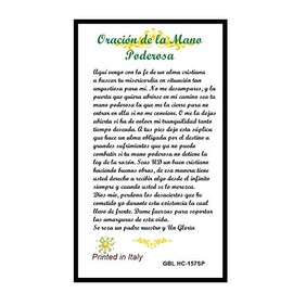 Gifts by Lulee, LLC Oracion a La Mano Poderosa Tarjeta Plastificada Bendecida por Su Santidad