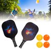 Pickleball Set 2 Rackets 4 Balls 1 Racket Bag Glass