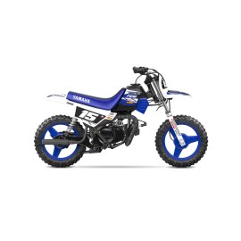 YAMAHA FACTORY TEAM BLUE WHITE GRAPHICS PW50 with RIDER NUMBER 1990-2022 - Yam-518