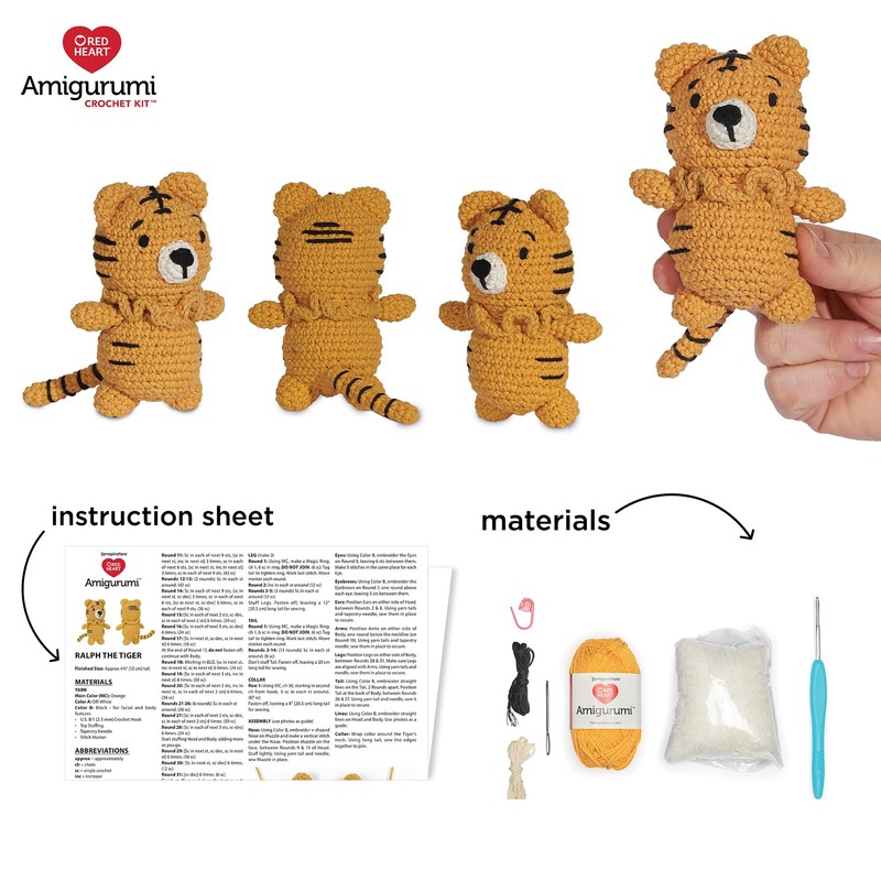 Red Heart Amigurumi Ralph The Tiger Kit