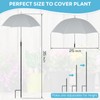 3 Pcs Plant Umbrellas for Outdoor Plants, 25" Garden Plant