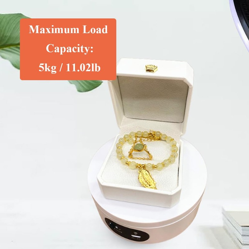 TopHomer Rotating Display Stand, 360° Electric Rotating Platform 5KG Load
