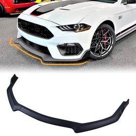 NOPOCA Front Lip Bumper Fit for Ford Mustang GT 2018-2023 Chin Splitter Spoiler Diffuser Protector Guard Wing Body Kit Air Dam Mustang Accessories(Matte Black)