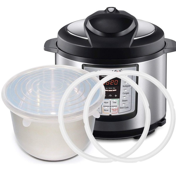 Silicone Sealing Ring Gaskets (2) + Silicone Inner Pot Lid