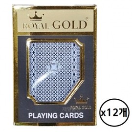 Royal Gold Plastic Trump Cards Premium Poker Set 12 pieces