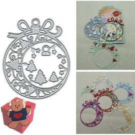 AOOL Snowflake Background Layering Dies for Card Making Christmas Ornament Cutting Cut Stencils DIY Scrapbooking Photo Album Decorative Embossing Paper Templated+Cute Brooch Pin