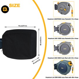 Hosepipes Cover for Garden Hozelock Hose Reel with 40cm Hose,420D Oxford Cloth Waterproof and UV Protection Hosepipes Cover…