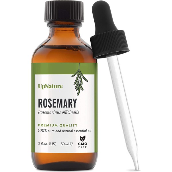 Rosemary Essential Oil 2oz – 100% Pure Rosemary Oil for Hair Growth & Skin, Improve Focus and Memory, Relieves Pain & Improves Circulation- Therapeutic Grade, Non-GMO Aromatherapy Oil