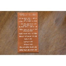 Idaho Sky 10 Commandments Engraved on Copper Plate in Ancient Hebrew Biblical Mezuzah