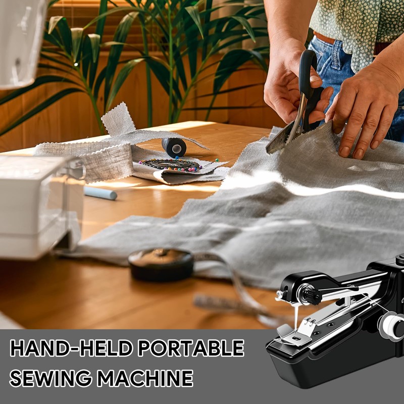 Mini Handheld Sewing Machine, Portable Electric Stitching Machine for Quick