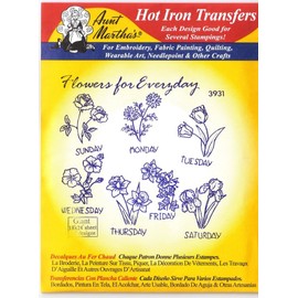 Flowers for Everyday Aunt Martha's Hot Iron Embroidery Transfer