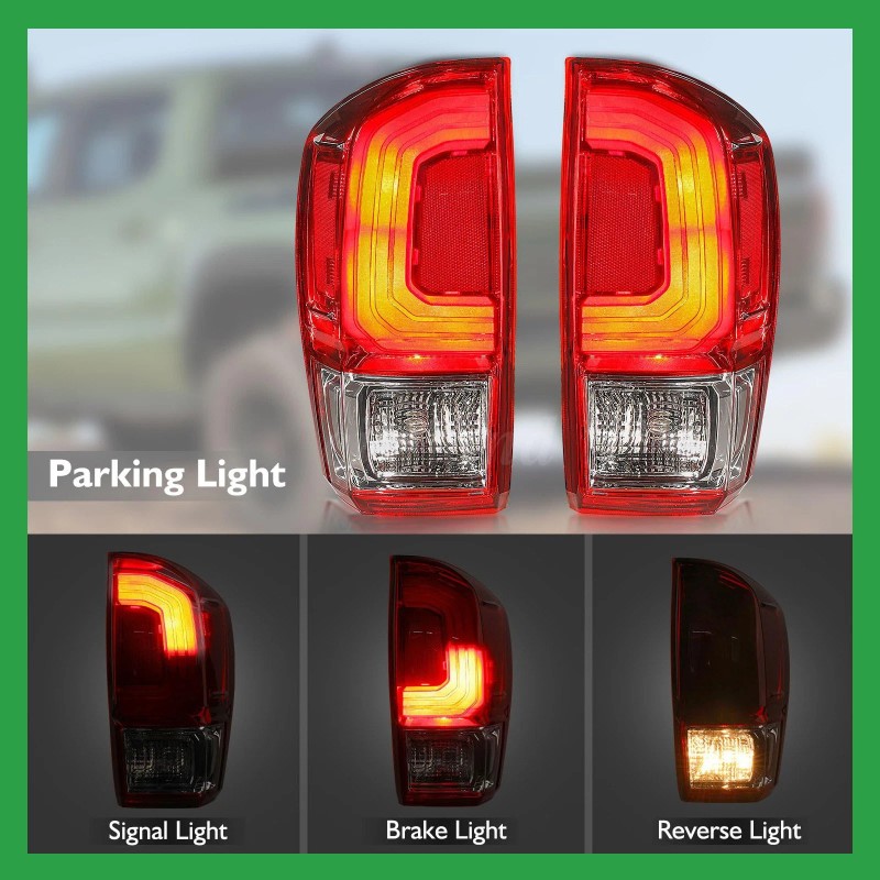 Left+Right Tail Lights Brake Lamps for 2016 2017 2018-2023 Toyota
