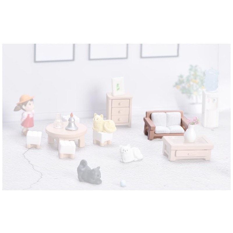 ieron Simulation Sofa Set Miniature Sofa Kit Armchair Double Sofa