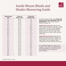 ARLO BLINDS Sheer Bamboo Roman Shades with Valance - Whitewash, 33.5" W x 60" H - Light Filtering Cordless Blinds for Interior Windows - Real Natural Bamboo Material - Mounting Hardware Included