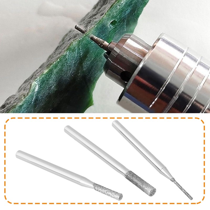 Briny River 30pcs 120 Grit 1/8" Diamond Drill Bits Kit