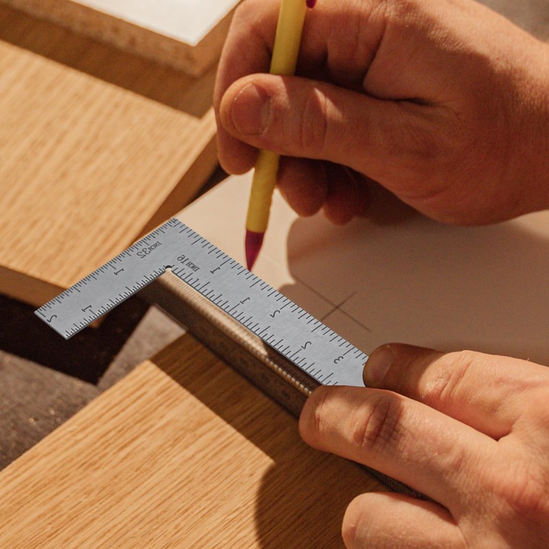 T Tulead Right Angle Ruler Stainless Steel Carpenters Square Framing