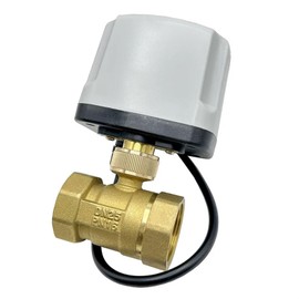 DUSJYOHRD 1/2" 3/4" 1" 2" Waterproof Motorized Ball Valve 220V 12V 24V Brass Electric Ball Valve Three Wire or Two Wire Ball Valves(12VDC-CR02)