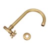 Antique Brass Basin Faucet with Cross Knob Single Handle Faucet