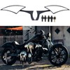 Black 8mm/10mm Motorcycle Spear Blade Rear View Side Mirrors for