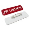 Jr Usher 1 x 3" Name Tag, Red (3 Pack)