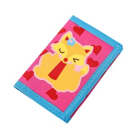 Leehoom Kids Wallet for Boys, RFID Blocking Trifold Canvas Outdoor Sports Wallet for Kids,Kids Festivals gifts,Birthday Gifts Wallet - Old Fox