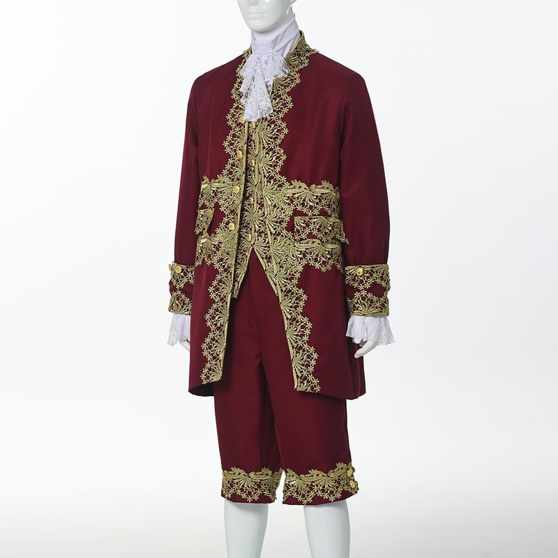 CAMDOM - Disfraz victoriano para hombre, estilo rococó, estilo medieval,