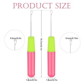 4Pcs Latch Hook Tool Latch Hook Tool for Crochet Braids Hair Extension Feather and Carpet