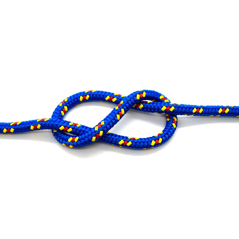 Blue & Yellow Polypropylene Rope, Solid Braided Poly Rope Cord