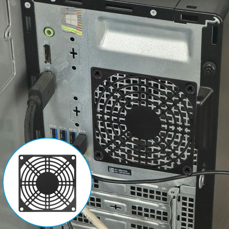 PATIKIL 92mm Fan Grill with Screws, 5 Pack ABS Plastic