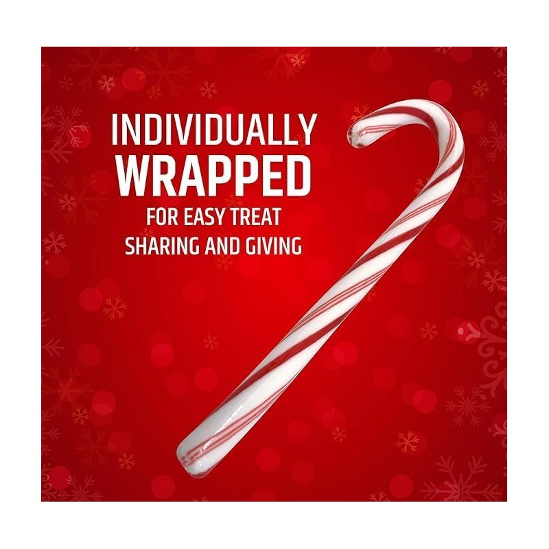 Peppermint Flavored Candy Cane | Red & White Stripes Individually