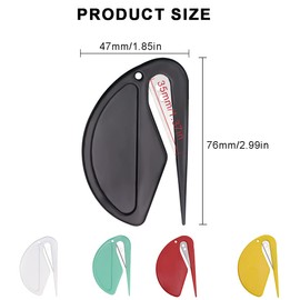 CUHZA Pack of 5 Letter Openers, Envelope Cutter, Plastic Cutter, Efficient Letter Opener with Sharp-Edged Envelope Cutter for Packing Post, Unpacking, Paper Cutting