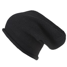 Slouchy Cable Knit Beanie by Tough Headwear - Chunky Oversized Beanie Hats Serious Beanie Hats for Men & Women - Perfect for Old Man Winter - Serious Beanies for Serious Style (Black)